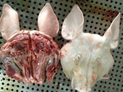 批发免洗猪头脱毛 冻猪头肉猪副产品冷冻猪头 冷冻食材临沂生猪头图1