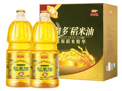 金龙鱼 谷维多稻米油1.8L*2礼盒 健康食用油 年货送礼家用炒菜图2