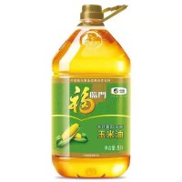 中粮福临门非转基因物理压榨玉米油5L/桶装家用健康食用油