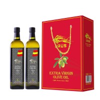 势牛初榨橄榄油1L*2礼盒 西班牙原装进口炒菜凉拌西餐厅食用油礼