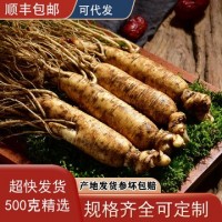 长白山鲜人参吉林带土鲜参东北特产人参煲汤泡酒500g顺丰包邮代发