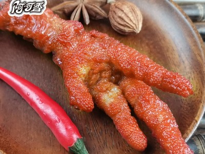 阿可香香辣虎皮鸡爪零食批发厂家直销卤味凤爪休闲办公小吃鸡爪子图3