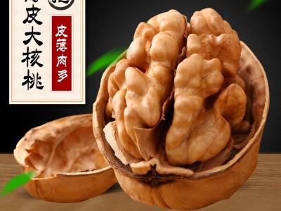 5斤装 批发一件代发新疆纸皮核桃肉饱满手捏即开手剥新疆薄皮核桃图2