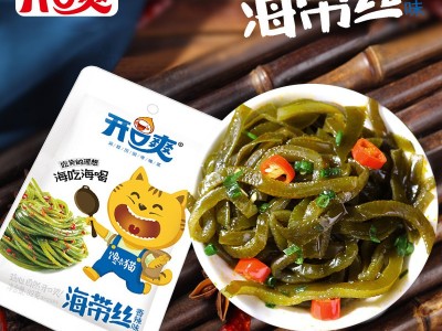 开口爽海带丝下饭菜休闲零食咸菜香辣海带丝32g*20包素食学校零食图2