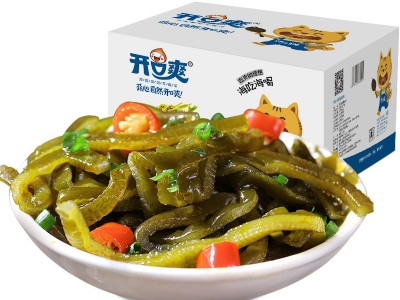 开口爽海带丝下饭菜休闲零食咸菜香辣海带丝32g*20包素食学校零食图5