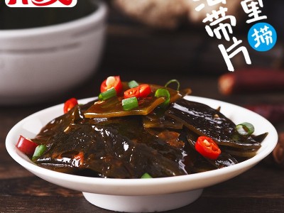 开口爽海带片零食500g酱腌菜拌面下饭菜休闲零食小菜香辣味海带片图3
