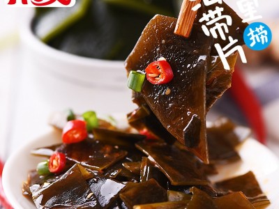 开口爽海带片零食500g酱腌菜拌面下饭菜休闲零食小菜香辣味海带片图2