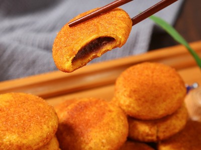南瓜饼冷冻半成品400g烧烤油炸小吃酒店餐馆餐饮食材糕点零食批发图3