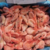 北极甜虾元宝虾带籽北极虾冰虾80/100净重4斤 冰虾