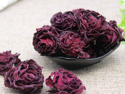 批发云南墨红玫瑰干花茶冻干烤干 食用大朵花冠茶 花草茶代发图4
