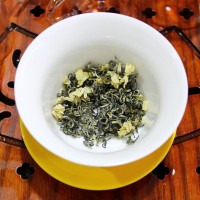新茶四川蒙顶山碧潭炒花甘露飘雪茉莉花茶浓香型散装茶叶500g