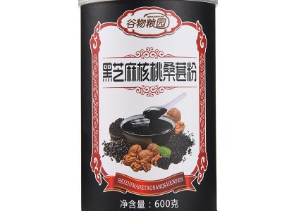 黑芝麻核桃桑葚粉黑豆粉600克熟粉代餐粉五谷粉食品oem代加工芝麻图3
