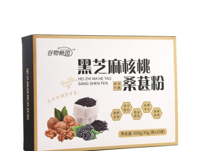 黑芝麻核桃桑葚黑豆粉600克盒装代餐粉熟五谷粉冲饮食品oem代加工图4