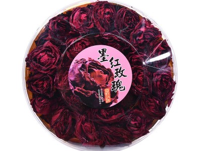 云南特产食用玫瑰花果茶产地冻干墨红玫瑰整朵散装新货批发图5