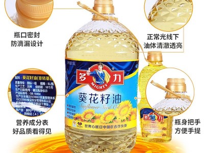 多力5L葵花籽油食用植物油批发 压榨食用油 去壳压榨葵花籽油图4