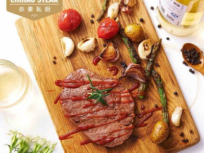 赤豪牛排食品自助餐厅儿童菲力黑椒沙朗牛扒网红批发西冷厂家直销图2