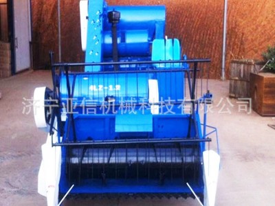 水旱两用稻麦联合收割机 一键启动履带式谷子水稻联合收割机图2