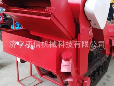 新款小型家用水稻小麦收割机电启动履带式谷物联合收割机图4