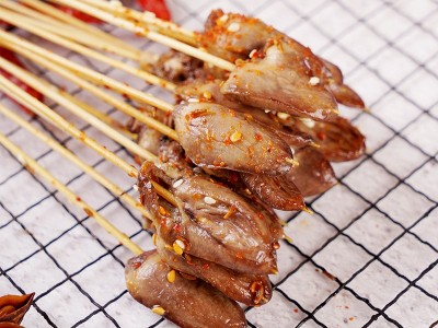 批发油炸烧烤鸡心小肉串 中街夜市小串夺命小串 冷冻半成品鸡心串图3