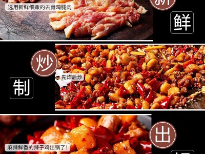 辣子鸡香辣鸡肉鸡丁真空包装即食网红零食小吃一件代发批发夜市图2