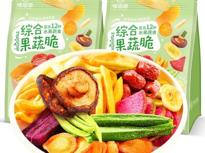 味滋源综合蔬菜脆258g袋果蔬秋葵脆水果零食混合装脱水即食蔬菜片图2