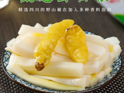 永一山椒脆笋山椒竹笋片四川特产辣泡椒小吃休闲散装零食整箱批发图3