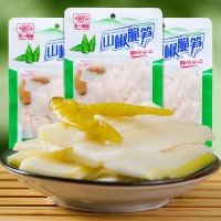 批发厂家直销山椒脆笋即食大袋装酸笋辣笋片酸辣笋子120g
