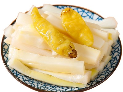 批发厂家直销山椒脆笋即食大袋装酸笋辣笋片酸辣笋子120g图5