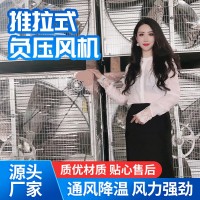 老板娘亲推1380型推拉式负压风机 夏季鸡舍大棚车间排气降温设备