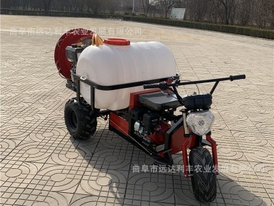 梨园打药喷雾机 风送式洒药机 驾乘三轮自走式打药机雾化均匀图2