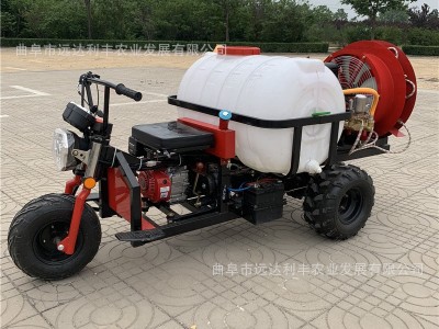 梨园打药喷雾机 风送式洒药机 驾乘三轮自走式打药机雾化均匀图4