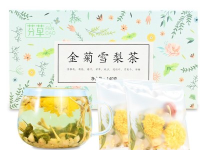 金菊雪梨茶 金银花菊花茶 冰糖雪梨茶四季养生花茶火气茶厂家代发图5