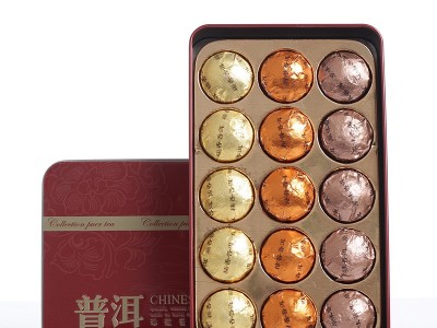 云南普洱茶熟茶 多口味糯香陈皮原味小沱茶礼盒装小茶饼坨黑茶叶图4