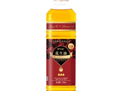 明富有机花生油 浓香型家用食用花生油 733ml瓶装有机健康食用油图5