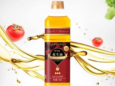 明富有机花生油 浓香型家用食用花生油 733ml瓶装有机健康食用油图2