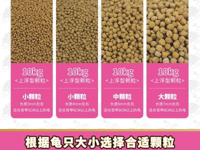 NO738寸金龟粮10kg养殖场种龟饲料水龟龟食乌龟饲料上浮型图3