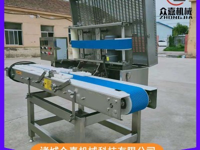鲜肉切片机 全自动鸡胸肉开片机 鲜肉水平切片机图2