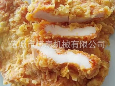 连续式全自动卡兹脆鸡排上浆机 鸡排上浆裹糠油炸生产线浸浆机图5