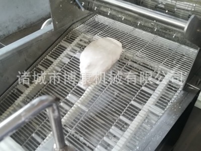 连续式全自动卡兹脆鸡排上浆机 鸡排上浆裹糠油炸生产线浸浆机图3