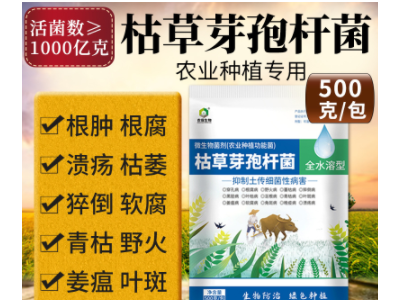 500g 枯草芽孢杆菌 全水溶植物枯萎病根腐病立枯病土壤病生物菌剂图2