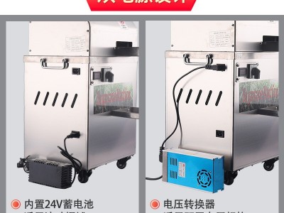 可定制304不锈钢 新款双电源立式全自动生榨 小型商用甘蔗榨汁机图5