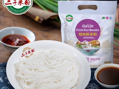 广西桂林原产大米制鲜湿米粉带料包炒粉煮粉英文版出口转内销图3