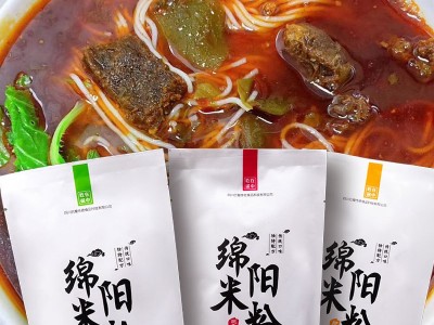 四川特产绵阳米粉南充米线牛肉鸡汤肥肠袋装盒装冲泡桶装速食批发图4