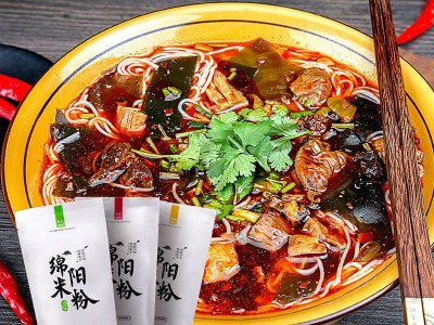 吃在途中四川绵阳米粉老开元牛肉肠鸡汤米线速食米线245g支持代发图2