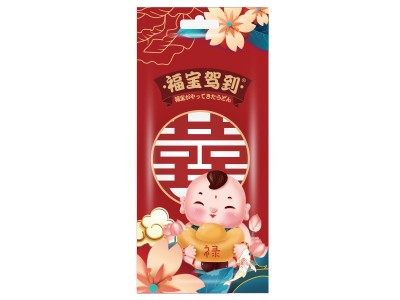 新款福宝驾到180g满月生日回礼面条整箱喜庆喜面小包装龙须挂面图5