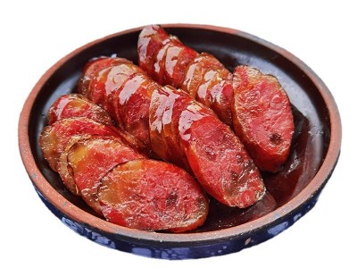 湘西特产正宗木房子品牌烟熏香肠腊肠肥瘦均匀瘦肉条厂家直销批发图3