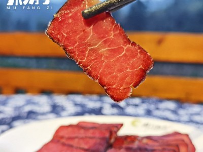 湖南湘西特产正宗木房子品牌柴火烟熏腊牛肉厂家直售批发图3