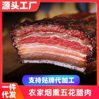 农家柴火烟熏五花腊肉批发250g一餐量试吃装湖南腌咸肉五花腊猪肉