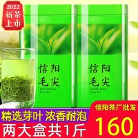 批发茶叶信阳毛尖2022明前嫩芽高山云雾春茶浓香手工散装绿茶500g