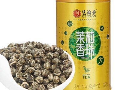 绿茶茶叶 横县茉莉花茶艺福堂茉莉香珠罐装包邮批发厂家直销图2